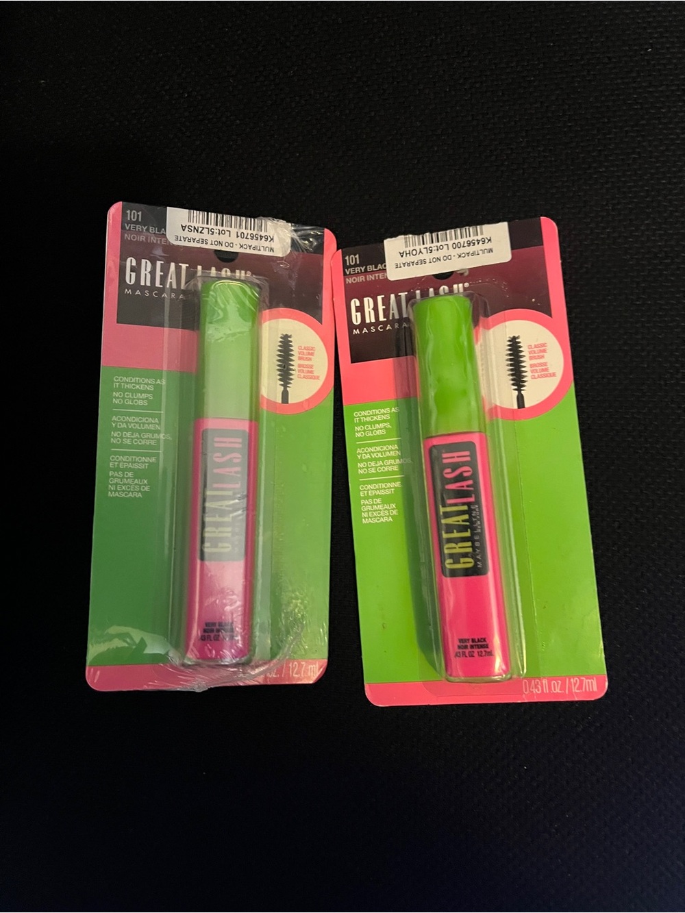 Great Lash Mascara in Very Black by Maybelline - Pink & Green